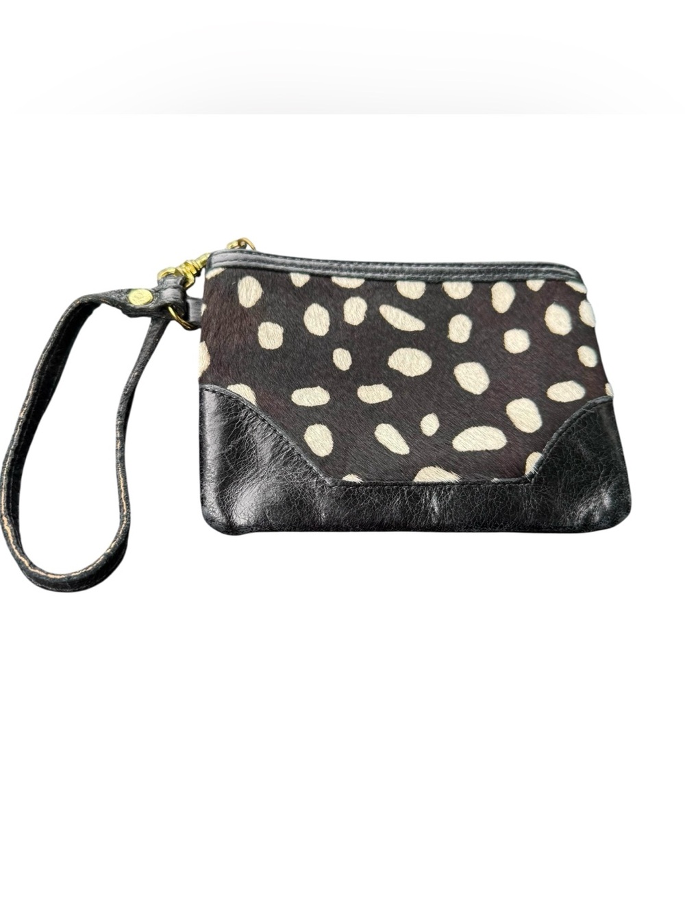 Glenda Gies Cow Hide Wristlet